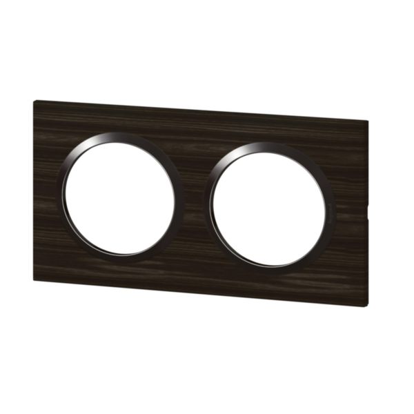 Plaque carrée dooxie 2 postes finition effet bois ébène avec bague noire brillante:th_LG-600882-WEB-L.jpg