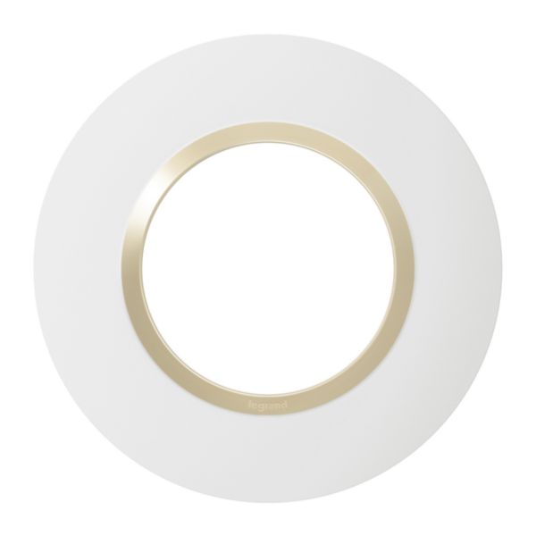 Plaque de finition ronde dooxie 1 poste finition blanc mat avec bague dune brillante (jaune):th_LG-600970-WEB-F.jpg
