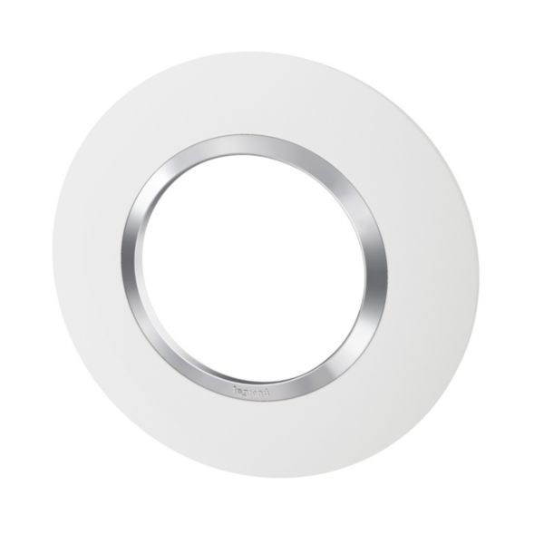 Plaque ronde dooxie 1 poste finition blanc avec bague effet chrome: th_LG-600973-WEB-L.jpg