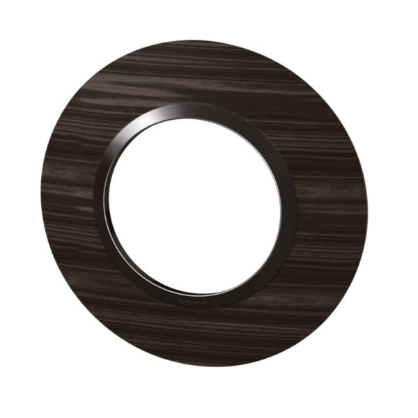 Plaque de finition ronde dooxie 1 poste finition effet bois ébène avec bague noire brillante:th_LG-600979-WEB-L.jpg