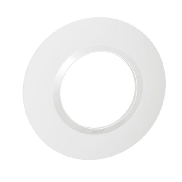 Plaque de finition ronde dooxie 1 poste finition blanc mat avec bague blanche brillante: th_LG-600980-WEB-R.jpg