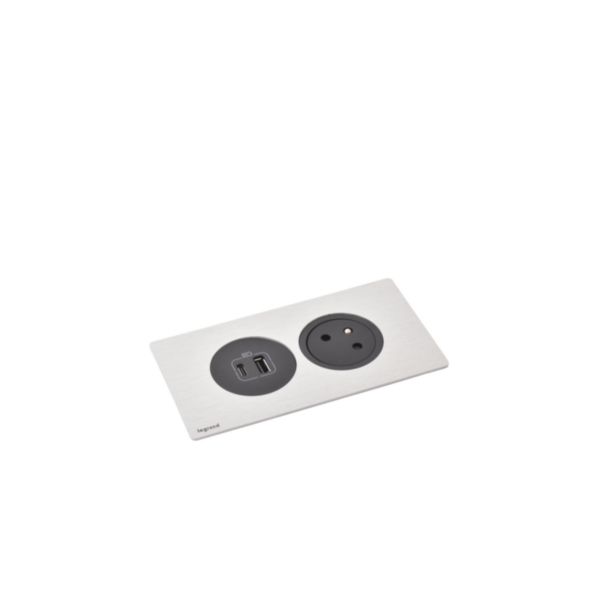 Incara Disq'In 2 postes avec 1 prise 2P+T Surface, 1 chargeur USB Type-A+Type-C noir - à équiper de plaque: th_LG-654743-WEB-DECO2.jpg