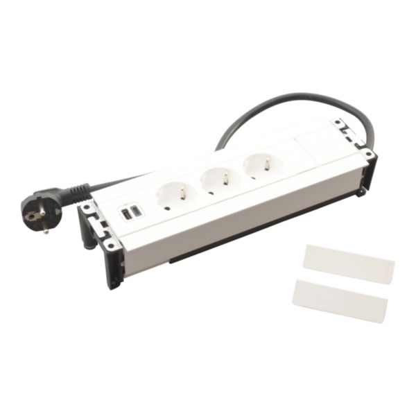 Incara Multilink vertical avec 3 prises Schuko, 1 prise chargeur USB A+C 15W et 1 cordon de 2m avec fiche - blanc: th_LG-654862-WEB-R.jpg