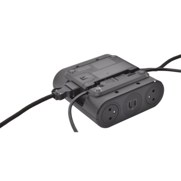 Incara Link'On rallonge mobile multiprises avec 4 prises 2P+T, 2 chargeurs USB Type-A+C noir avec cordon 2P+T et HDMI: th_LG-654881-WEB-DECO.jpg