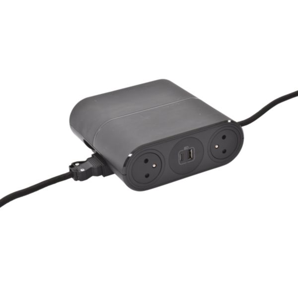 Incara Link'On rallonge mobile multiprises équipée de 4 prises 2P+T, 2 chargeurs USB Type-A+C finition noir avec cordon: th_LG-654882-DECO2.jpg