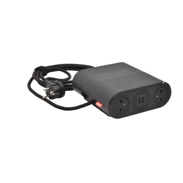 Incara Link'On rallonge mobile multiprises équipée de 4 prises 2P+T, 2 chargeurs USB Type-A+C finition noir avec cordon: th_LG-654882-WEB-R.jpg