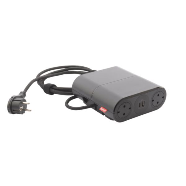 Incara Link'On équipé de 4 prises Schuko, 2 prises chargeur USB A+C 15W et un cordon de 2,5m avec fiche - noir: th_LG-654888-WEB-R.jpg