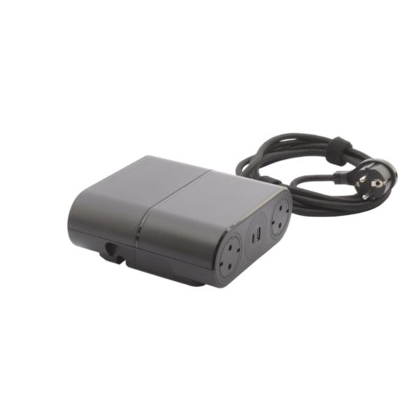 Incara Link'On équipé de 4 prises Schuko, 2 prises chargeur USB A+C 15W et un cordon de 2,5m avec fiche - noir: th_LG-654888-WEB-R2.jpg