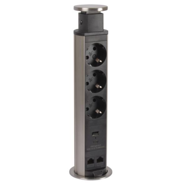Incara Tower 60 équipée de 3 prises Schuko, 1 prise chargeur USB A+C 15W 2 RJ45 CAT6 UTP avec cordons et 1 cordon de 2m avec fiche: th_LG-654975-WEB-R2.jpg