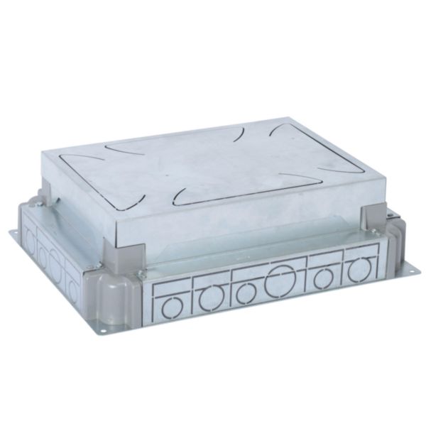 Boîte d'encastrement pour installer une boîte de sol standard ou affleurante
