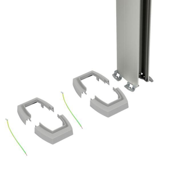 Colonne 2 compartiments à clippage direct Logix 45 - corps en aluminium et couvercles en PVC - hauteur 2,7m à 3,9m: th_PW-32321-WEB-L2.jpg