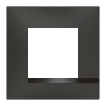 Plaque Altège Collection Classico 1 poste finition Nuit - noir satiné avec liseré noir brillant