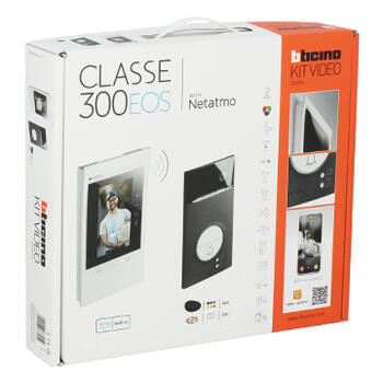 Kit portier connecté Classe 300EOS with Netatmo écran 5’’ vertical et poste extérieur Linea 3000 - noir
