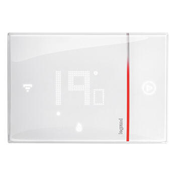Thermostat tactile connecté Smarther with Netatmo pour gestion du chauffage et climatisation - blanc montage en encastré