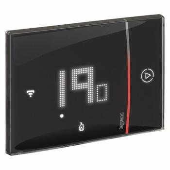 Thermostat connecté Smarther with Netatmo pour montage encastré 2 modules - noir