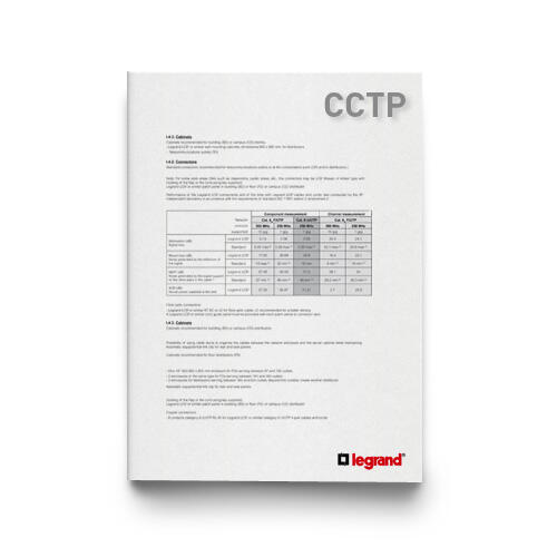 Outils Documentation professionnelle CCTP Liaisons canalisations électriques préfabriquées / armoires XL³ - Arrivées XCP-HP