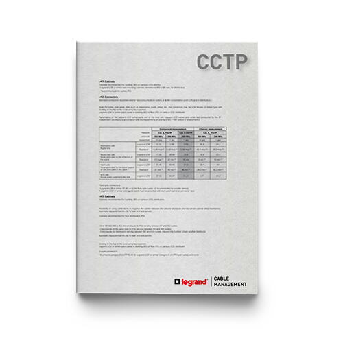 Outils Documentation professionnelle CCTP - Système de chemin de câbles Fil CABLOFIL FASCLIC AUTO + HR