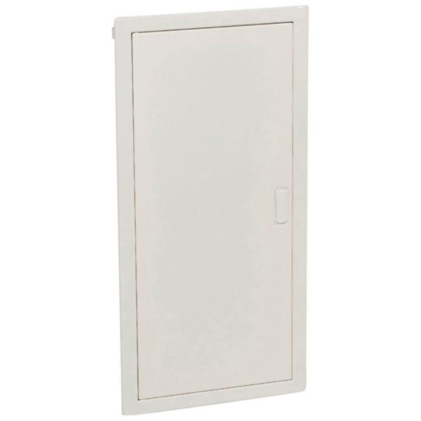 Coffret modulaire encastré 4 rangée 48+8 modules - avec porte métal extra plate blanche