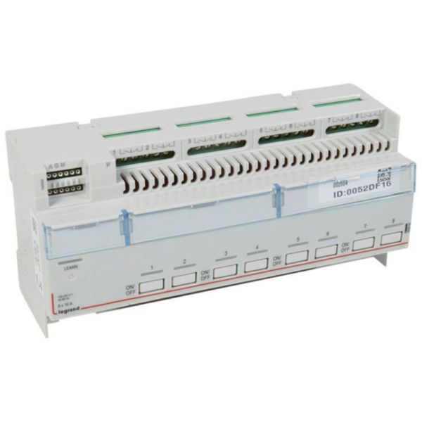 Actionneur modulaire fonction ON et OFF avec marche forcée pour éclairage MyHOME_Up 8 relais - 10 modules