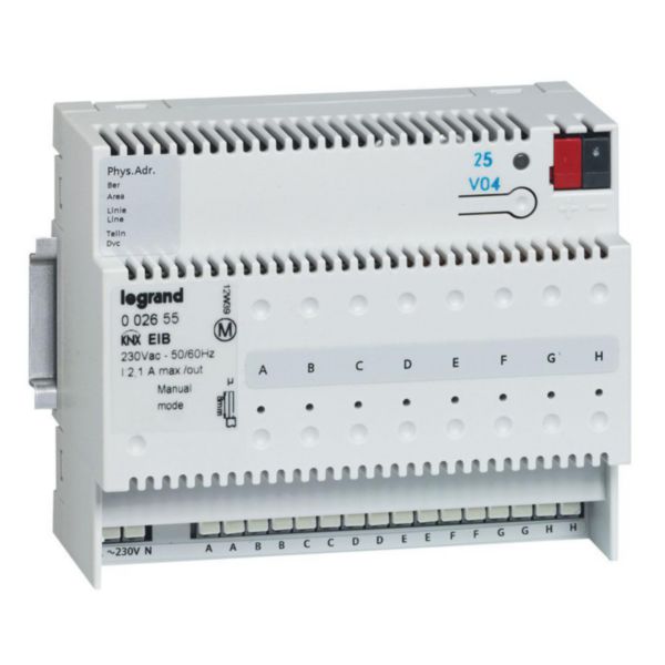 Interface modulaire BUS KNX pour raccordement de contact sec avec 8 entrées - 6 modules