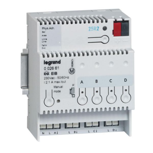 Contrôleur modulaire BUS KNX 4 modules avec fonction ON OFF et 4 sorties 8A - 4 modules