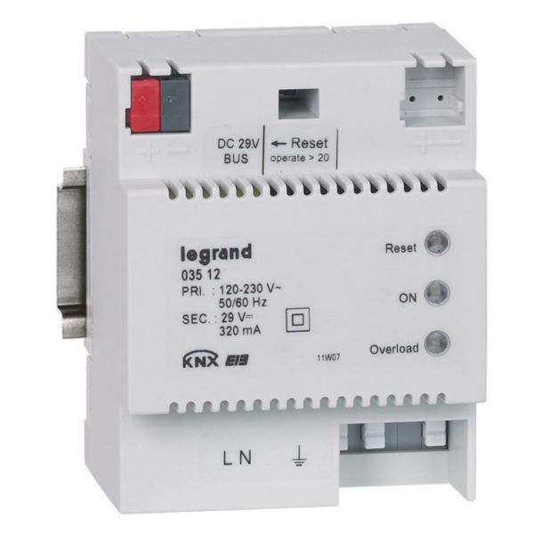 Alimentation modulaire pour ligne BUS KNX 320mA - 4 modules