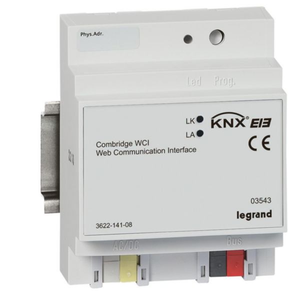 Passerelle modulaire BUS KNX 4 modules pour communication via l'infrastructure IP- 4 modules