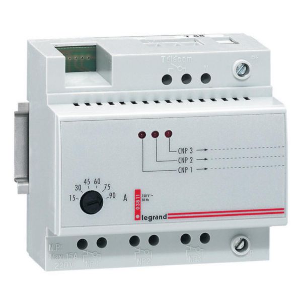 Délesteur monophasé - 230 v~ - 3 circuits délestés 15 A max - tore intégré