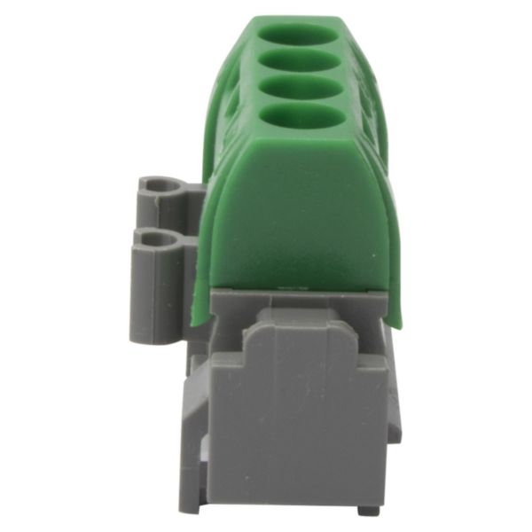 Bornier de répartition isolé IP2X terre - 4 connexions 1,5mm² à 16mm²- vert - longueur 47mm