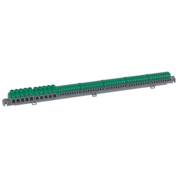Bornier de répartition IP2X à connexion automatique pour coffret Plexo³ 18 modules et XL³125 et XL³160 - longueur 385mm