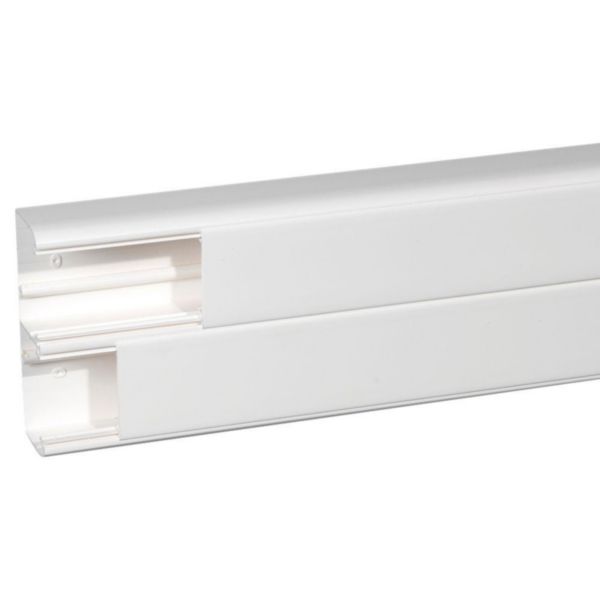 010427 Goulotte 2 compartiments DLP monobloc - 50x150mm - blanc -  professionnel