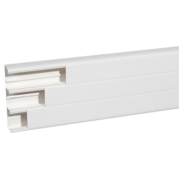 Goulotte 3 compartiments 50x220mm DLP monobloc - blanc