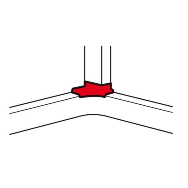 Dérivation d'angle pour goulottes DLP monobloc profondeur 65mm - blanc