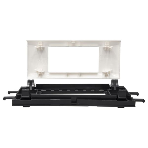 Support Mosaic 4 modules pour goulotte DLP monobloc avec couvercle 65mm