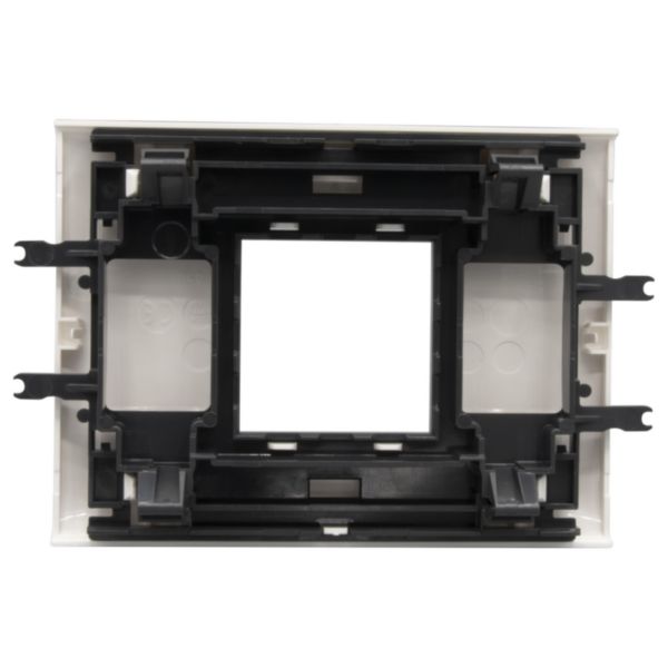 Support Mosaic 2 modules pour goulotte DLP monobloc avec couvercle 85mm