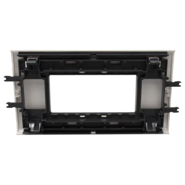 Support Mosaic 4 modules pour goulotte DLP monobloc avec couvercle 85mm