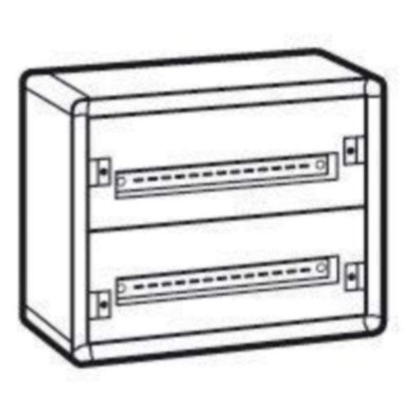 Coffret distribution métal XL³160 tout modulaire 2 rangées 450x575x147mm - 48 modules