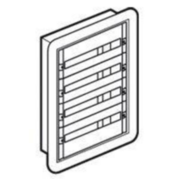 Coffret distribution encastré XL³160 tout modulaire 4 rangées - 96 modules