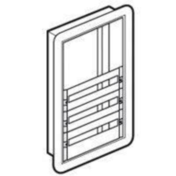 Coffret distribution encastré XL³160 tout modulaire avec espace dédié pour kit de branchement - 3 rangées