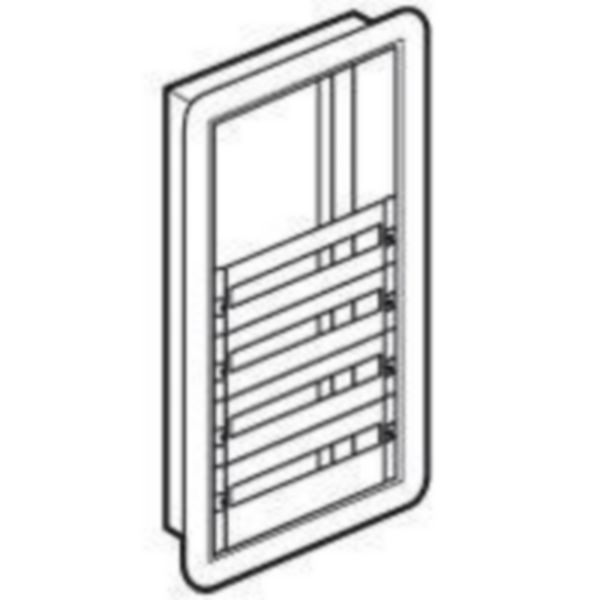 Coffret distribution encastré XL³160 tout modulaire avec espace dédié pour kit de branchement - 4 rangées