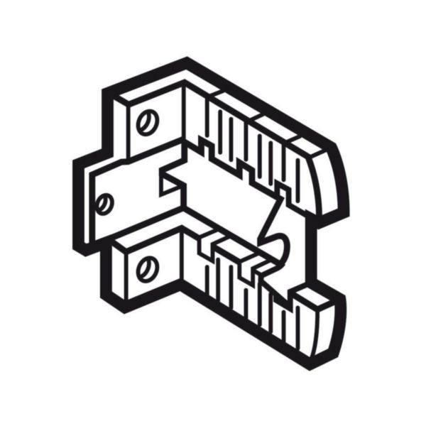 Jeu de 2 supports de fixation isolant pour réalisation d'une terre isolée dans XL³800 et XL³400