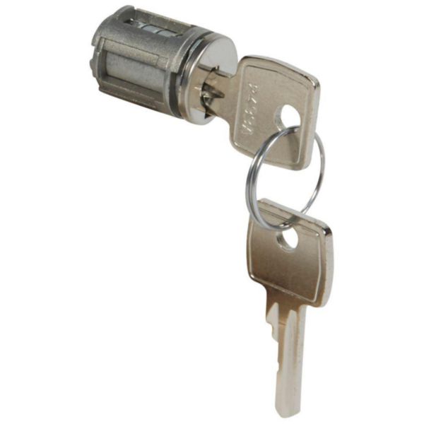 Barillet à clé type 2433A pour porte métal ou vitrée XL³800 , XL³400 et XL³160Avec 1 jeu de 2 clés
