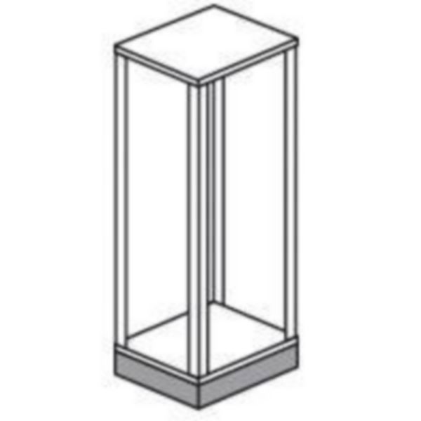 Socle juxtaposable pour armoire XL³4000 - hauteur extérieure 100mm , largeur 975mm et profondeur 475mm