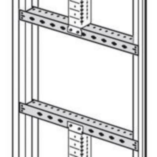 Jeu de 2 traverses fixes pour armoire XL³4000 longueur 600mm pour châssis partiel