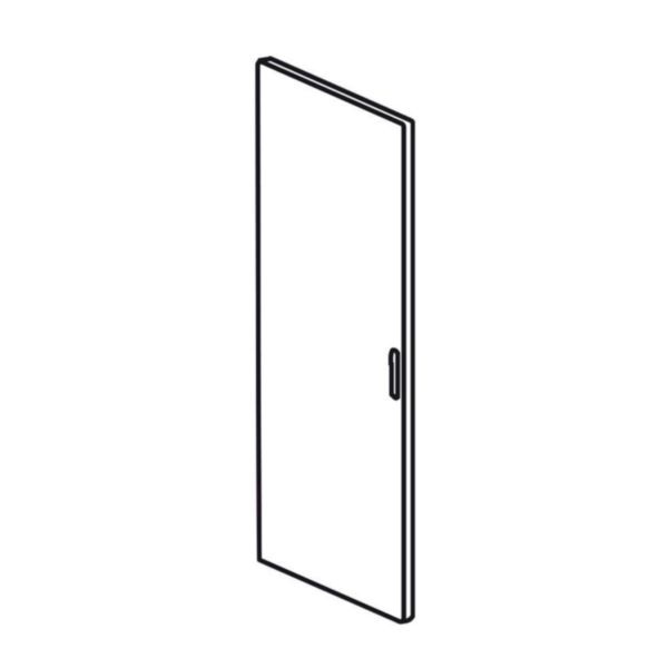 Porte métal réversible galbée pour armoire XL³4000 largeur 725mm et hauteur extérieure 2000mm