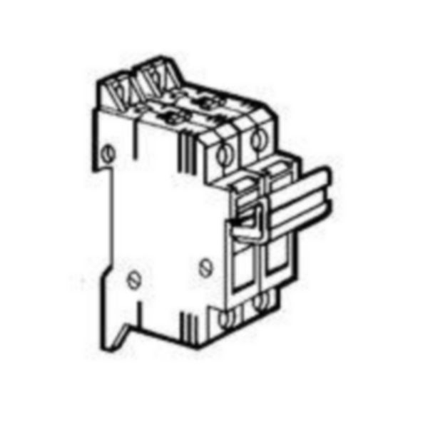 Coupe-circuit sectionnable SP38 pour cartouche industrielle 10x38mm - 1P+N équipé