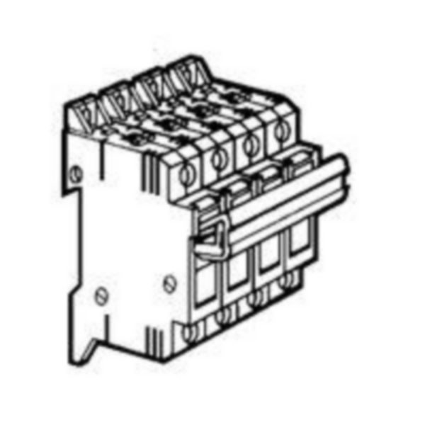 Coupe-circuit sectionnable SP38 pour cartouche industrielle 10x38mm - 3P+N équipé