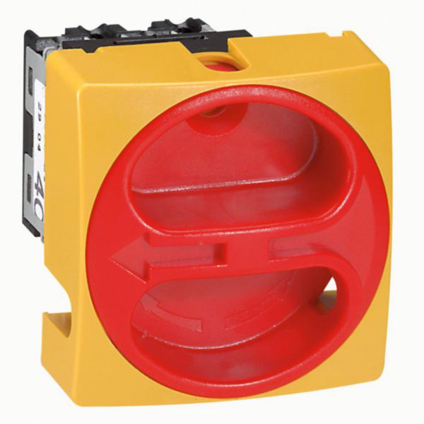 Interrupteur sectionneur rotatif complet encastré cadenassable ø22 3p+of 20a