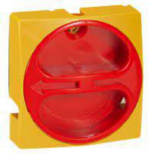 Manette cadenassable IP40 pour interrupteur-sectionneur rotatif composable - 20A à 63A - jaune et rouge