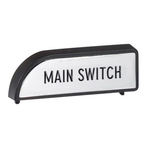 Etiquette autocollante pour plastron cadenassable avec marquage Inter principal
